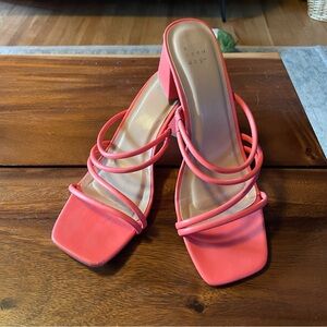 A New Day Women's Pink Strappy Heels